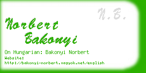 norbert bakonyi business card